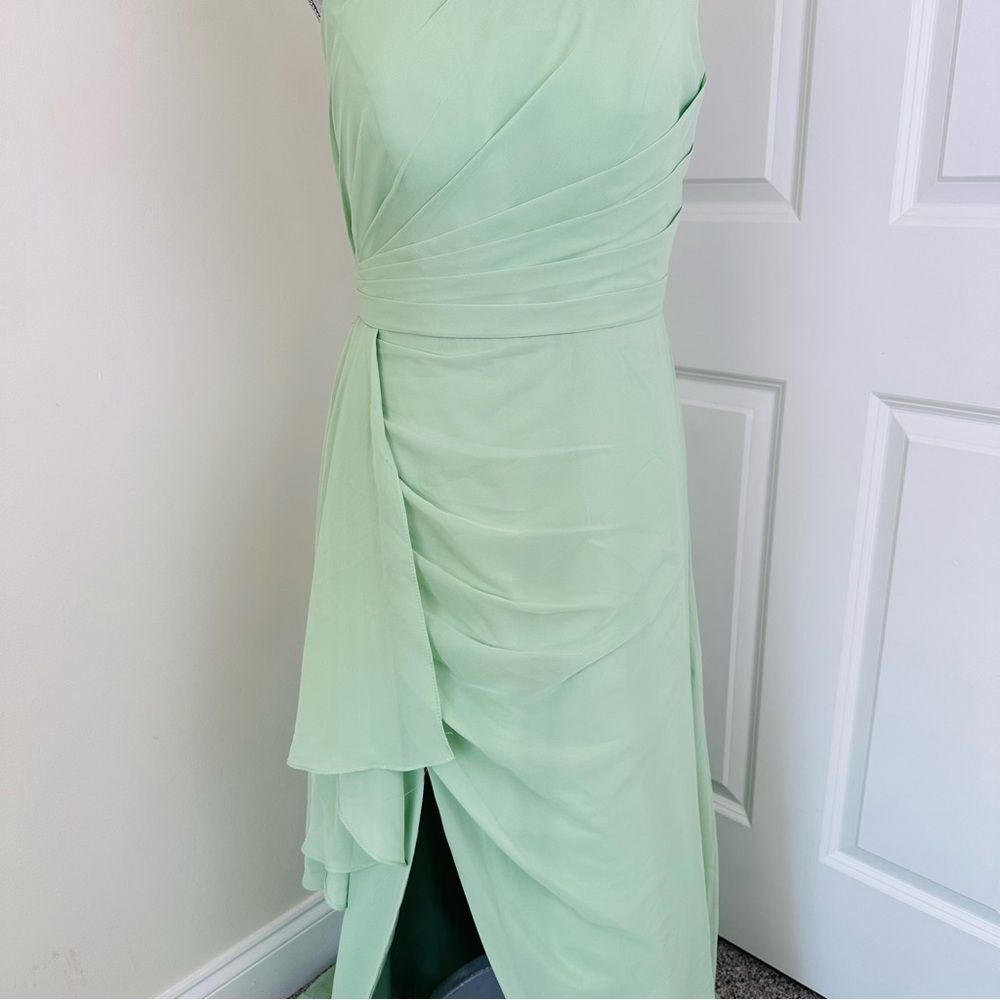 Source Unknown Mint Green Asymmetrical Dress - image 3